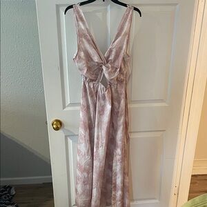 Elegant Pink Sleeveless Dress